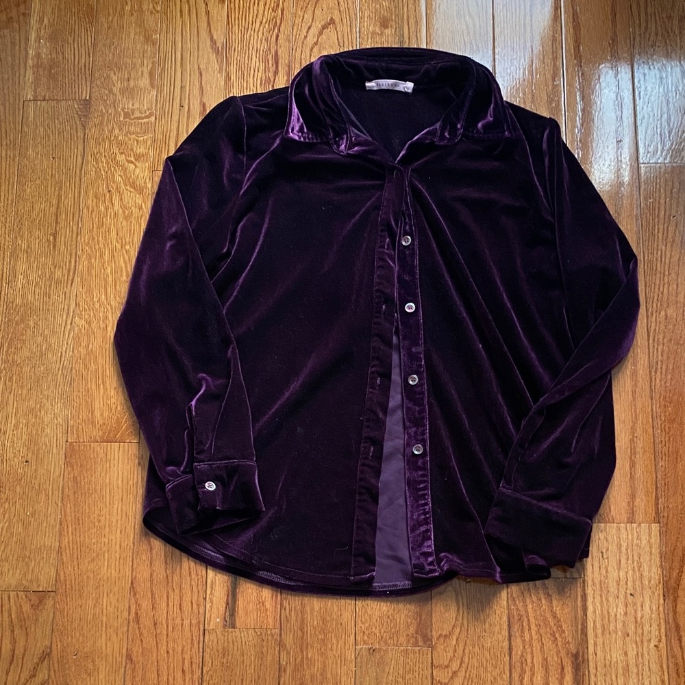 Ellison Deep Purple Velvet Shirt